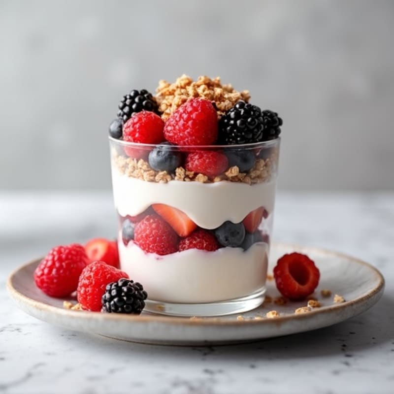 Creamy Greek Yogurt Protein Parfait with Mixed Berries