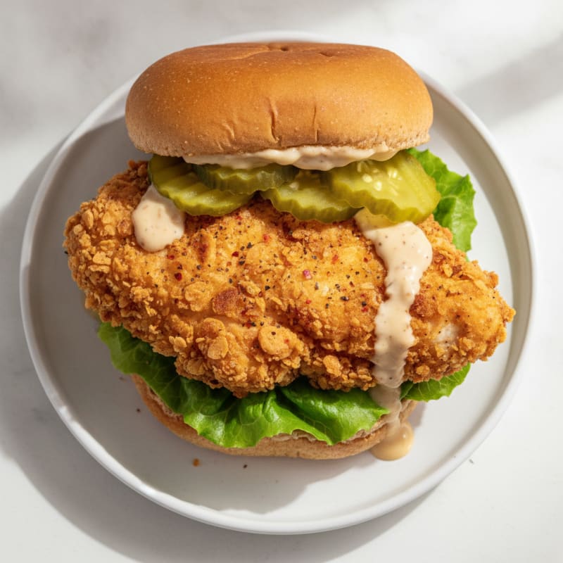 Buttermilk Fried Chicken Sandwich with Pickles
