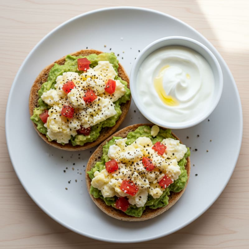 Avocado and Tomato Egg English Muffin