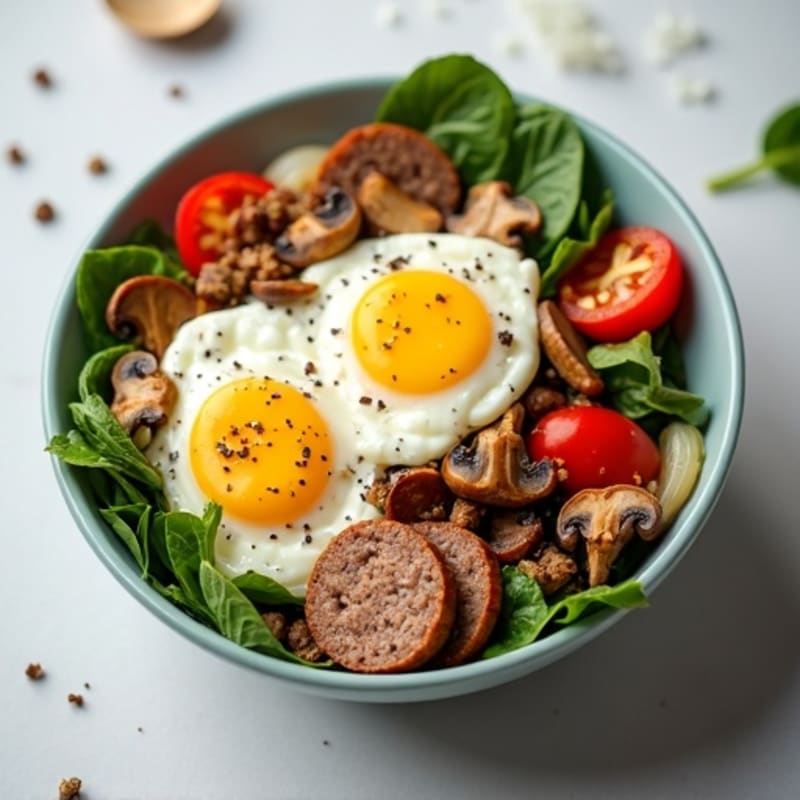 Protein-Packed Egg White Veggie Scramble Bowl