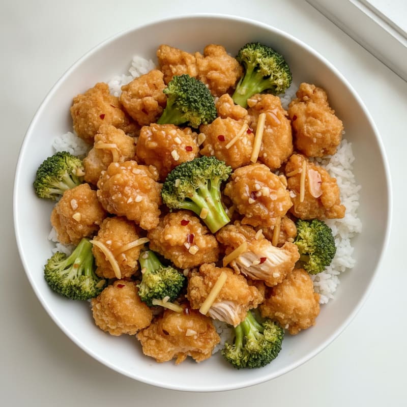 General Tso's Chicken with Broccoli