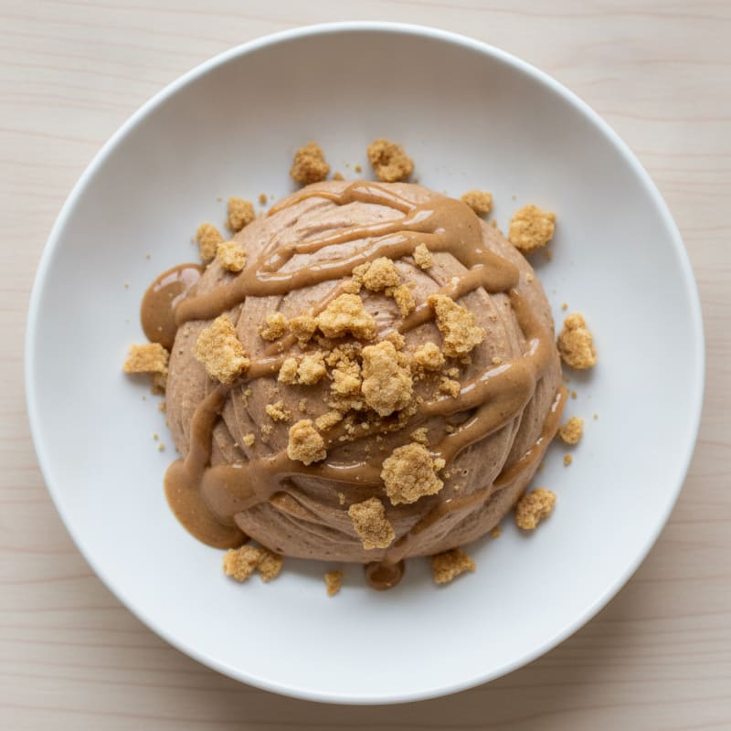 Whey Protein Chocolate Mousse with Crumbled Rice Cakes