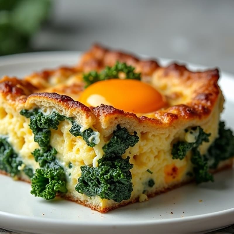 Hearty Baked Sausage and Kale Strata