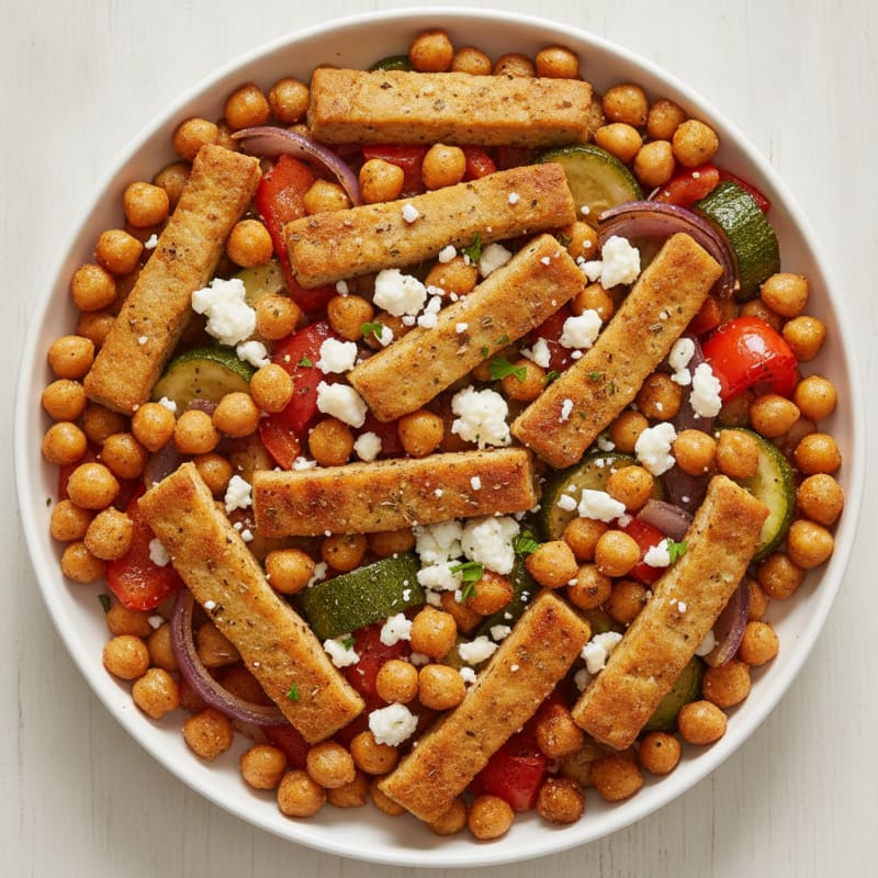 Mediterranean Roasted Quorn & Chickpea Sheet Pan