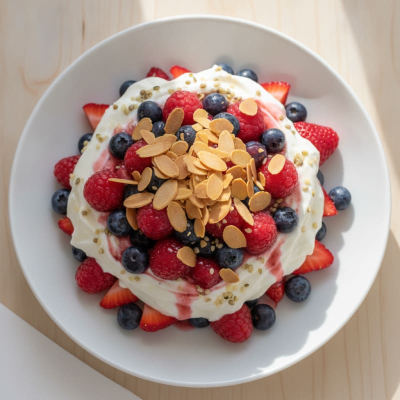 Creamy Greek Yogurt Protein Parfait with Mixed Berries