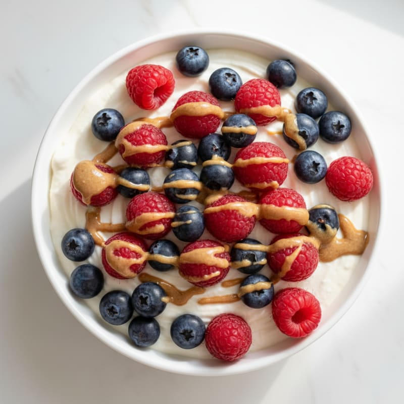 Silky Greek Yogurt Protein Pudding with Berries