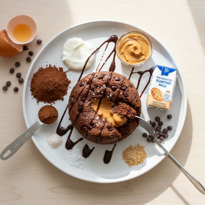 Creamy Chocolate Protein Mug Cake