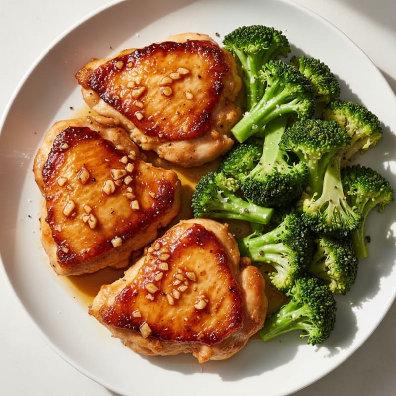 Crispy Honey-Garlic Chicken Thighs