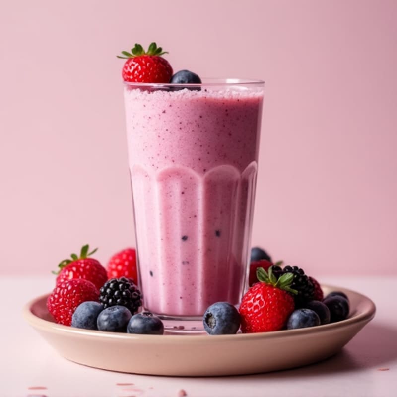 Creamy Triple Berry Protein Smoothie