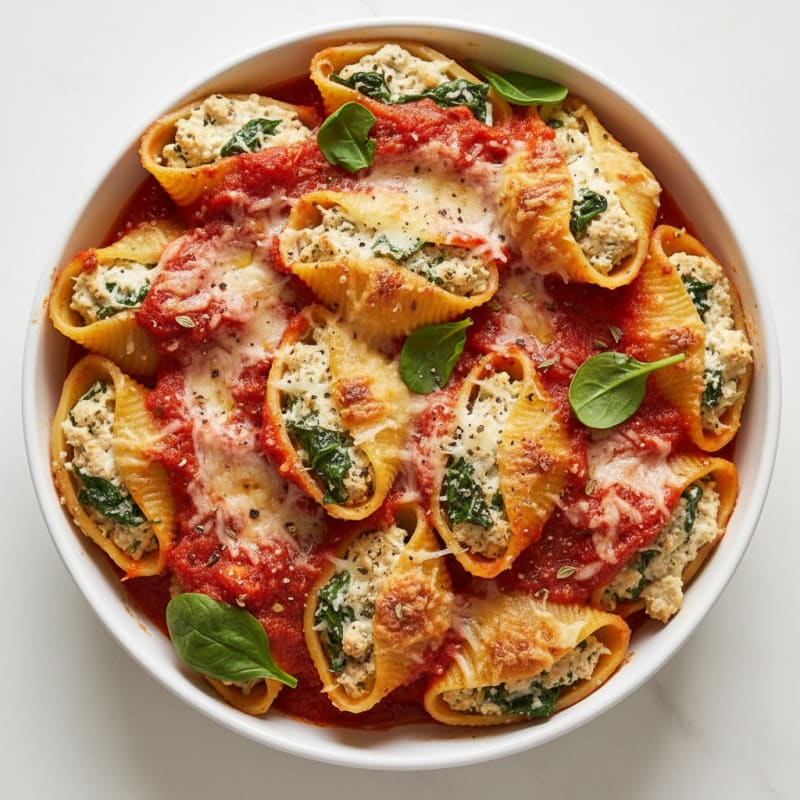 Creamy Ricotta Stuffed Shells with Zesty Marinara
