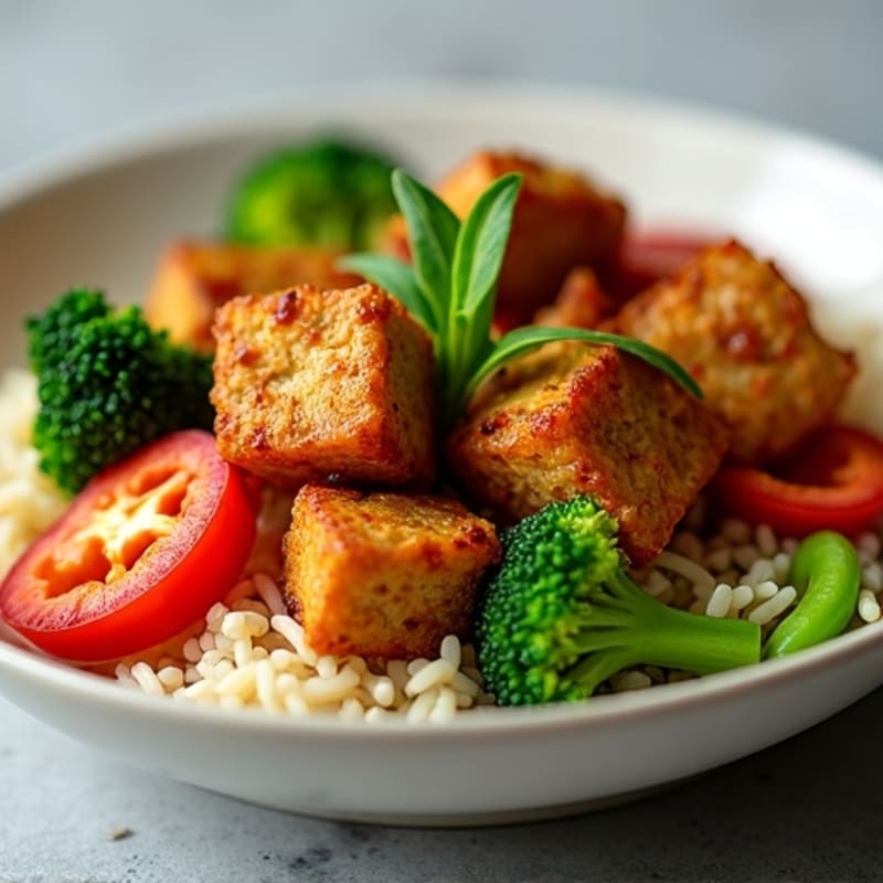 Crispy Maple Glazed Tempeh Stir-Fry with Fresh Vegetables