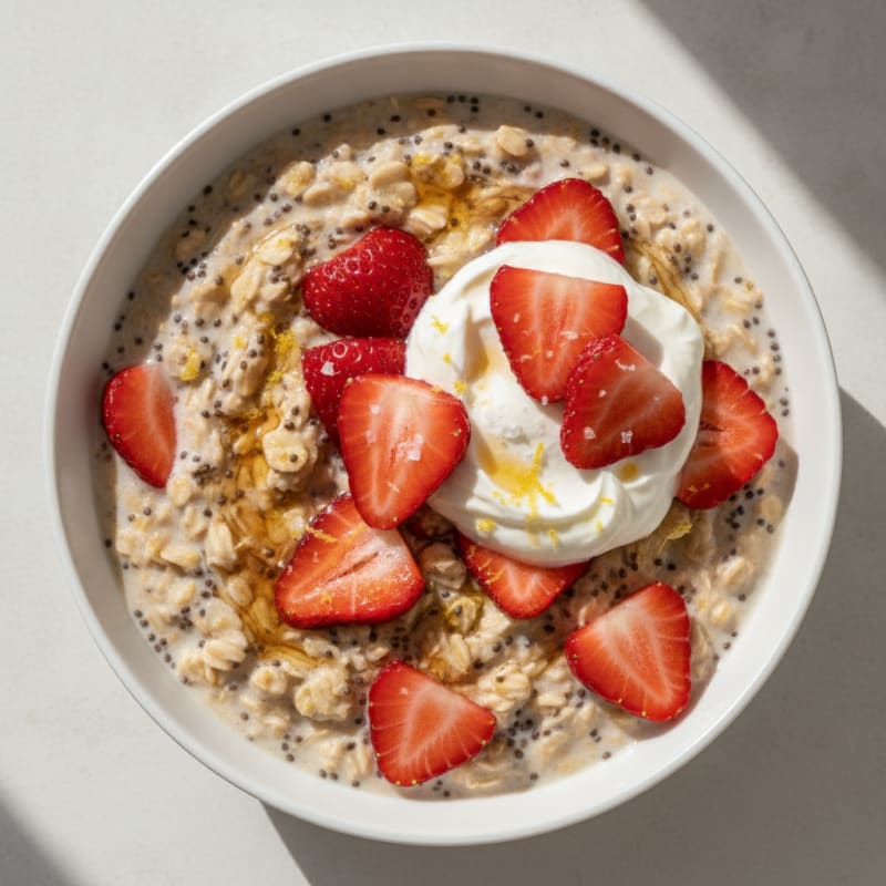 Strawberry Shortcake Overnight Oats
