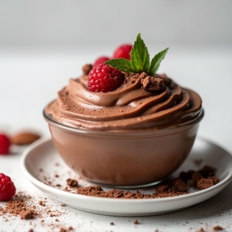 Silky Chocolate Protein Mousse with Greek Yogurt