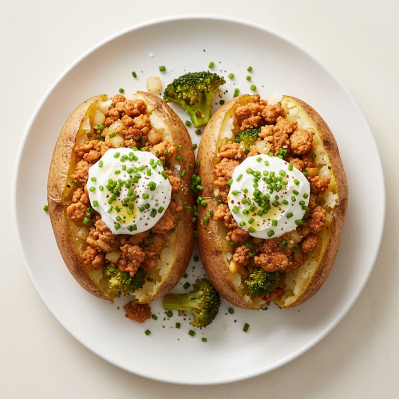 Hearty Loaded Baked Potatoes with Chives