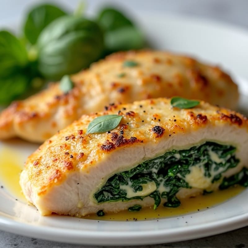 Creamy Spinach Artichoke Stuffed Chicken
