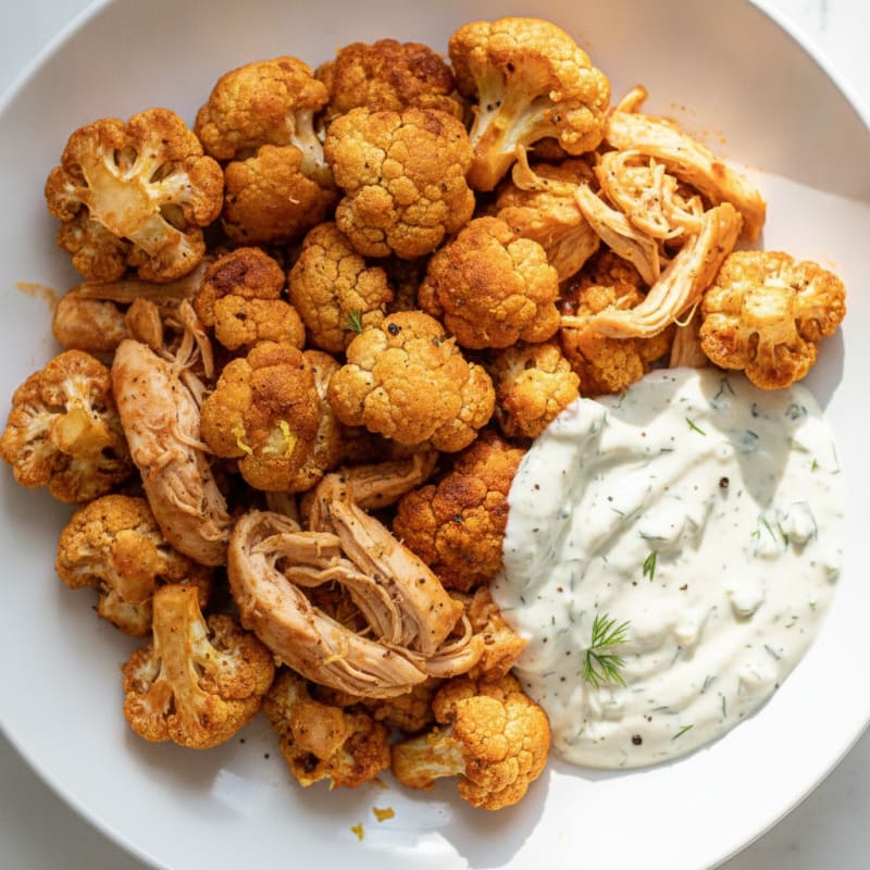 Buffalo Cauliflower Bites with Ranch