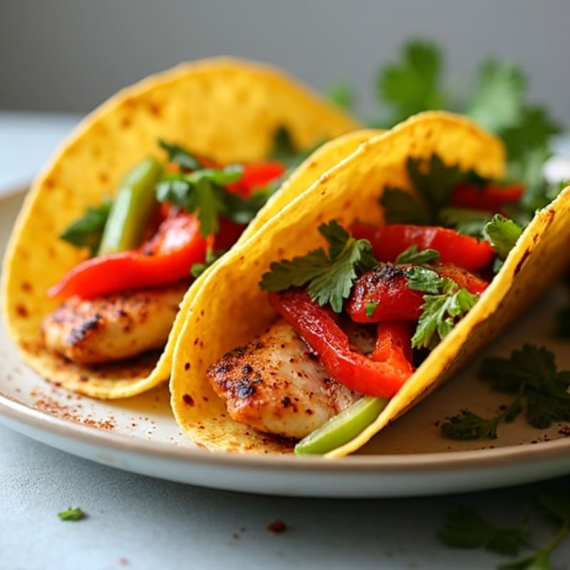 Sheet Pan Chili-Lime Chicken and Bell Pepper Tacos