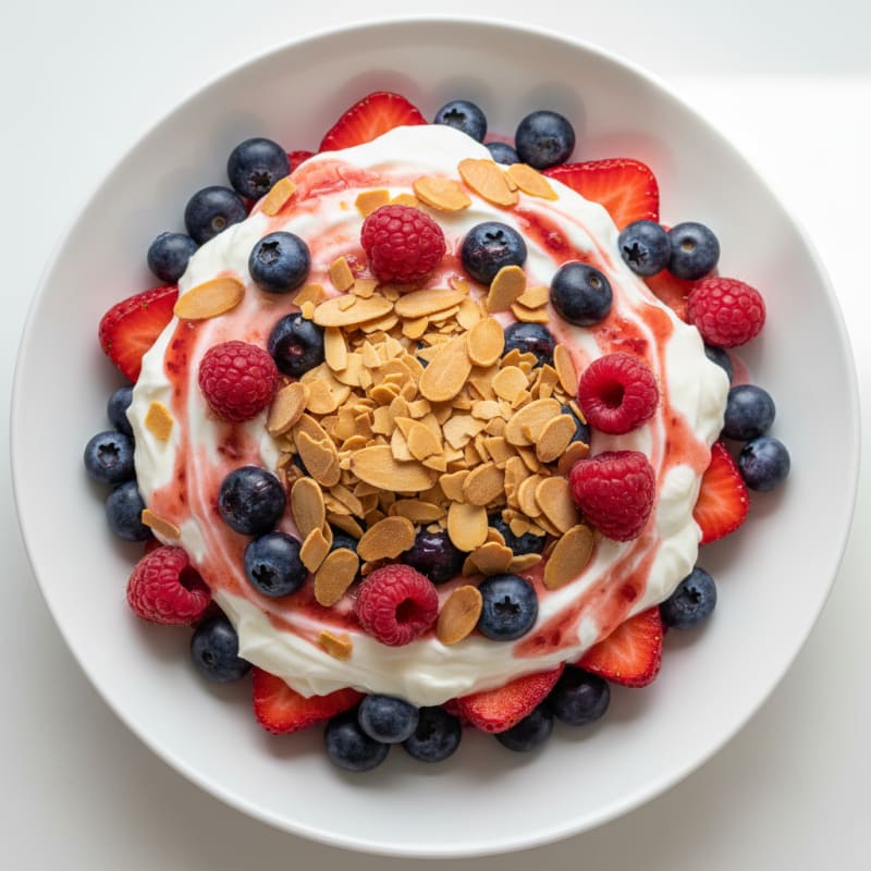 Creamy Protein Yogurt Parfait with Mixed Berries