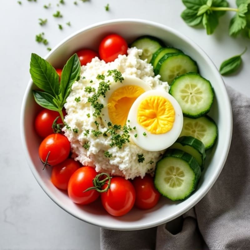 Protein-Packed Savory Cottage Cheese Bowl with Fresh Herbs