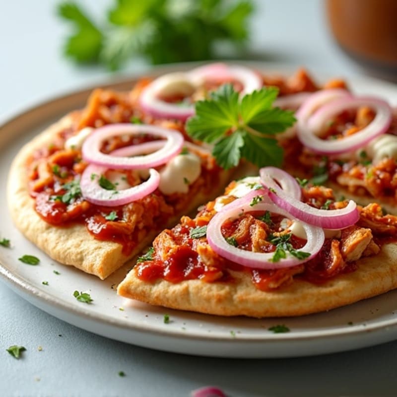 BBQ Chicken Flatbread Pizza with Greek Yogurt Crust