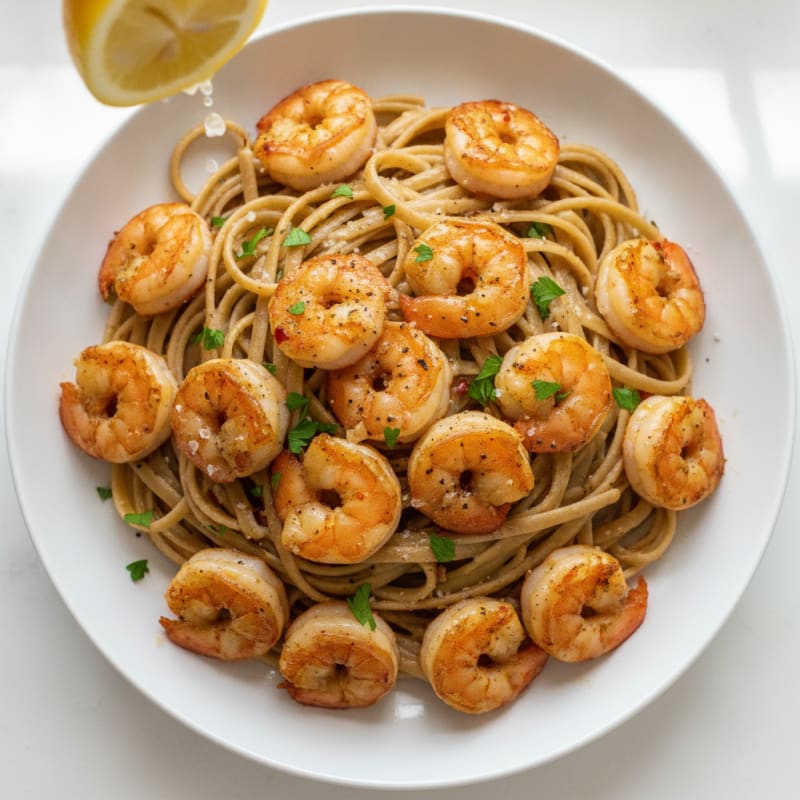 Garlic Butter Shrimp Scampi with Linguine
