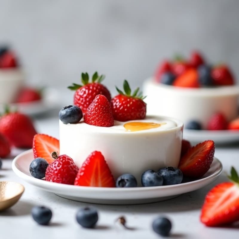 Greek Yogurt Protein Mousse with Fresh Berries