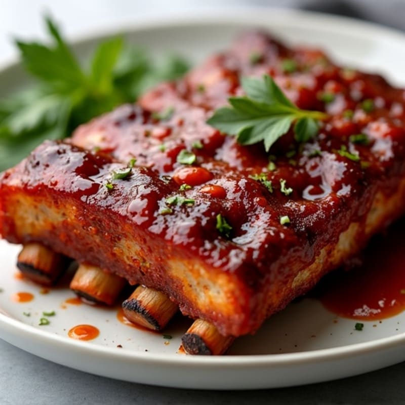 Slow-Smoked Pork Ribs with Tangy BBQ Glaze