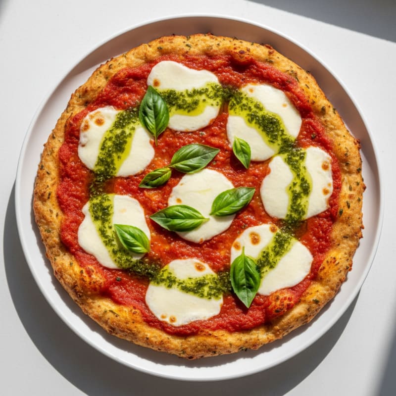 Golden Crispy Margherita Pizza