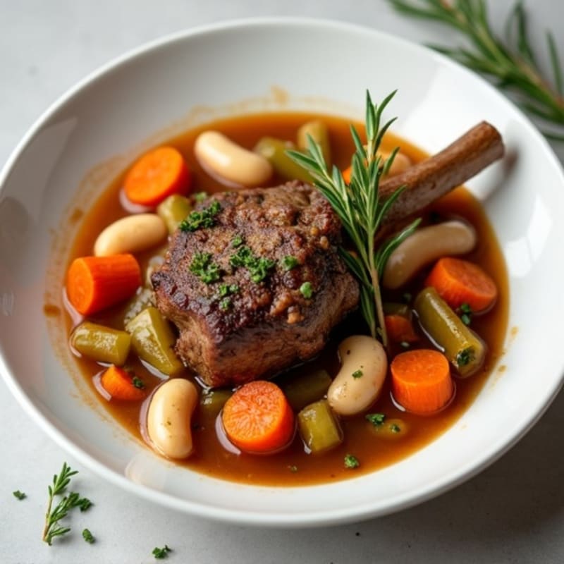 Slow-Cooked Rosemary Garlic Lamb Shank Stew