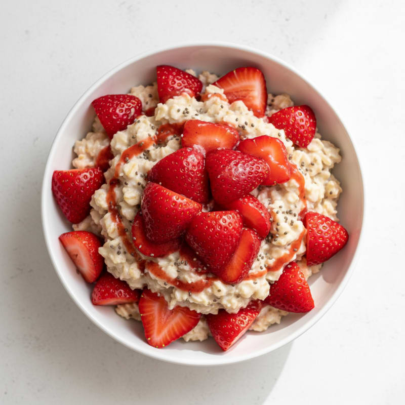 Strawberry Shortcake Overnight Oats