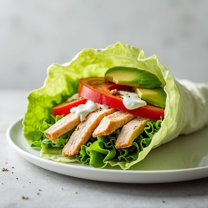 Fresh Turkey Avocado Lettuce Wrap