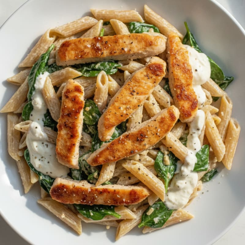 Garlic Parmesan Chicken Alfredo Pasta