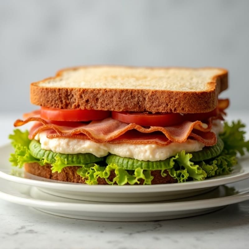 Lean Turkey Club Sandwich with Crispy Bacon and Avocado