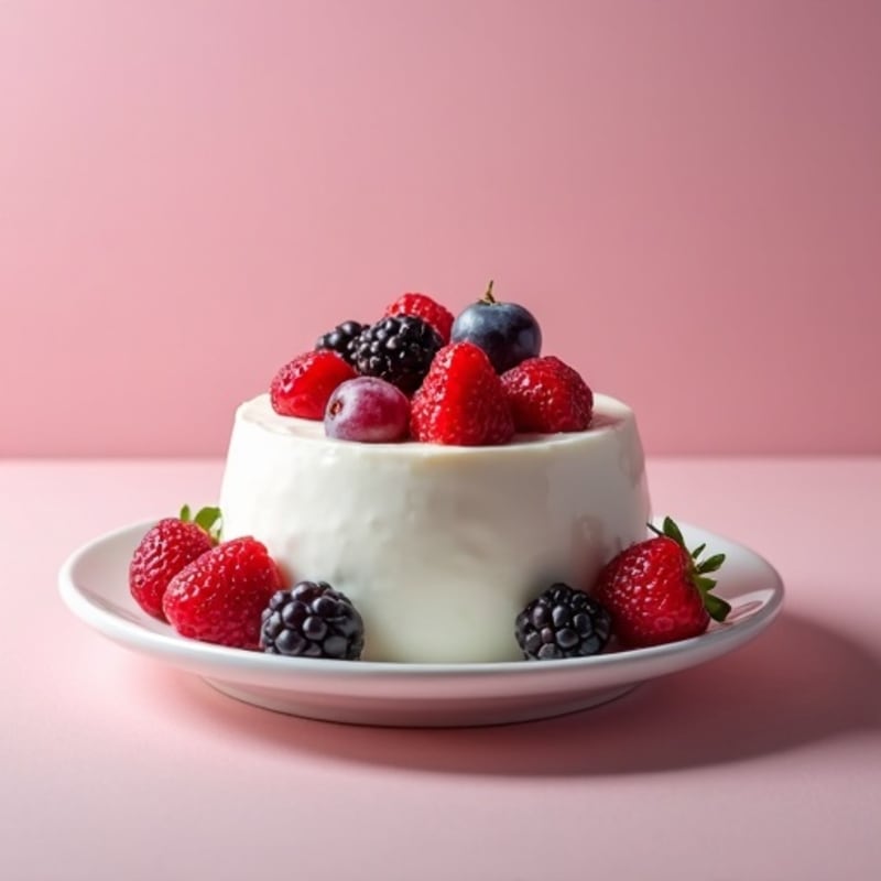 Silky Greek Yogurt Protein Pudding with Mixed Berries