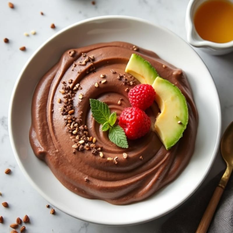 Silky Chocolate Protein Pudding with Almond Butter Swirl