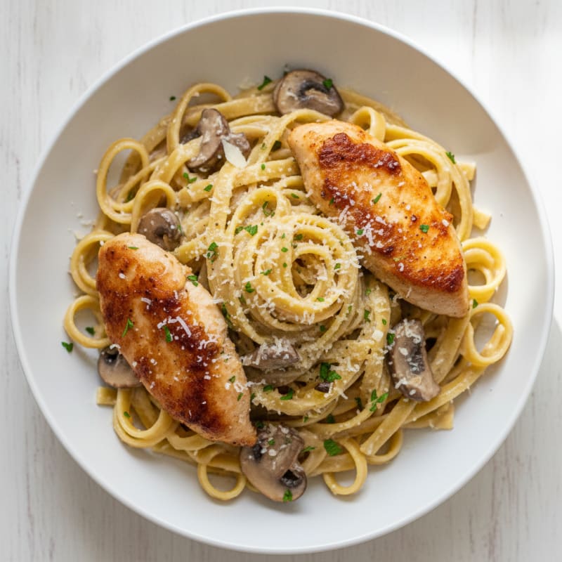 Truffle Mushroom Tagliatelle with Parmesan