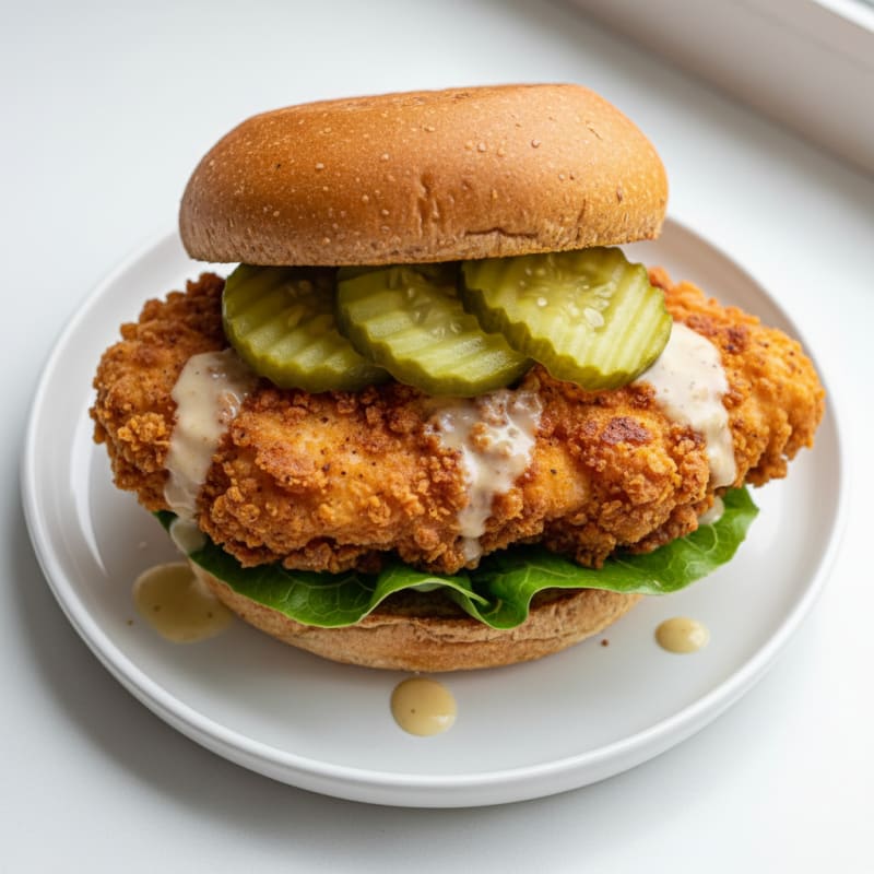 Buttermilk Fried Chicken Sandwich with Pickles