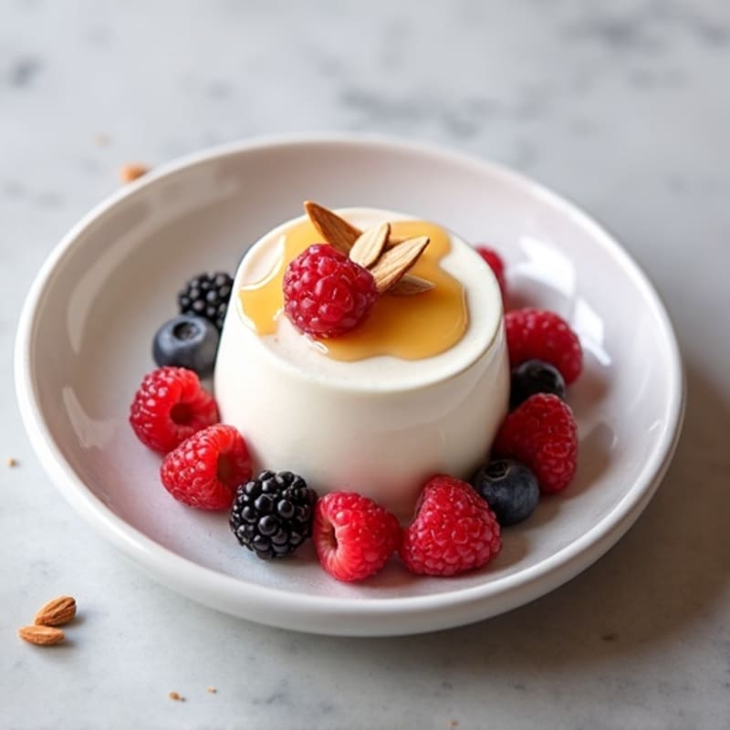 Greek Yogurt Protein Mousse with Mixed Berries