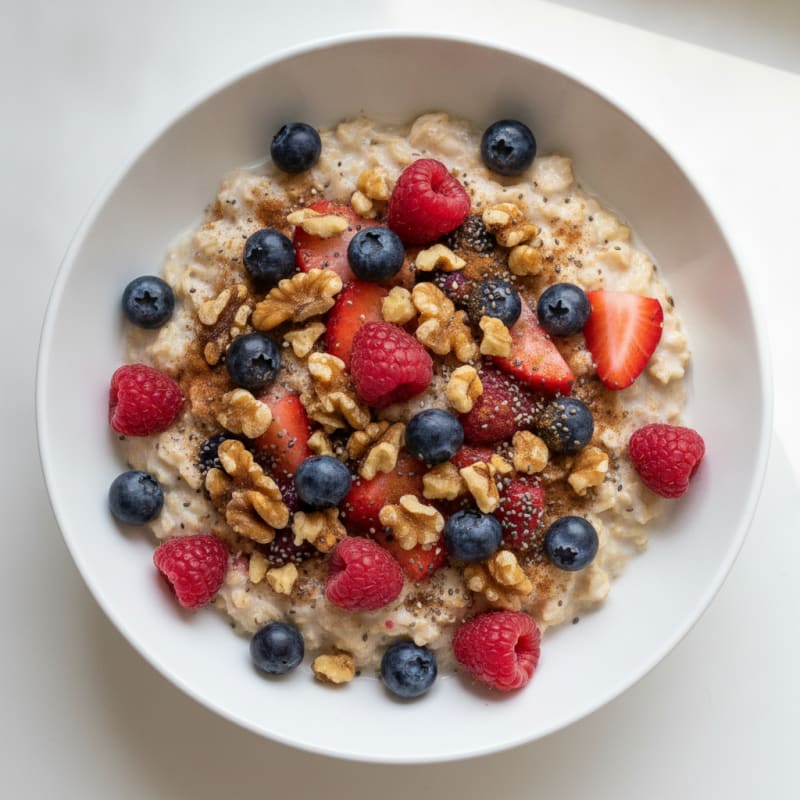 Overnight Oats with Berries and Nuts