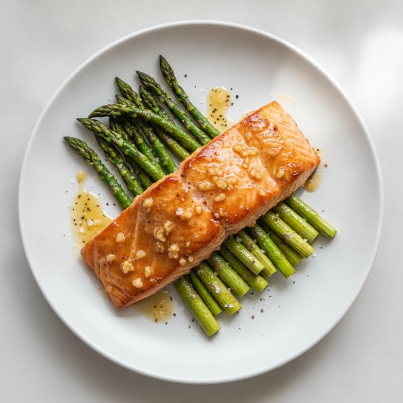 Honey-Glazed Salmon with Roasted Asparagus