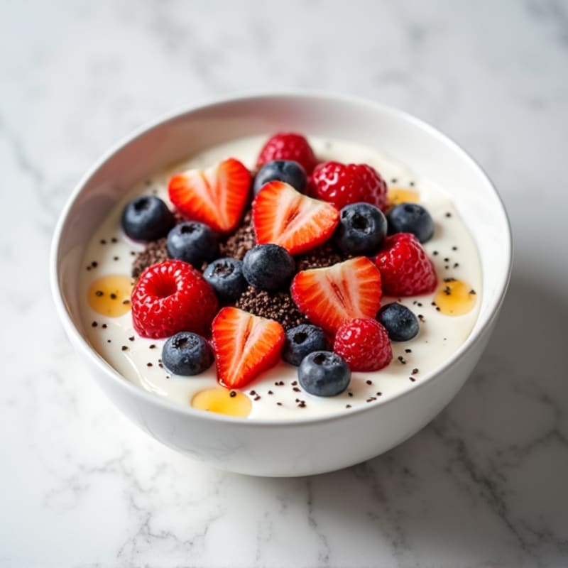 Creamy Greek Yogurt with Fresh Berries and Chia