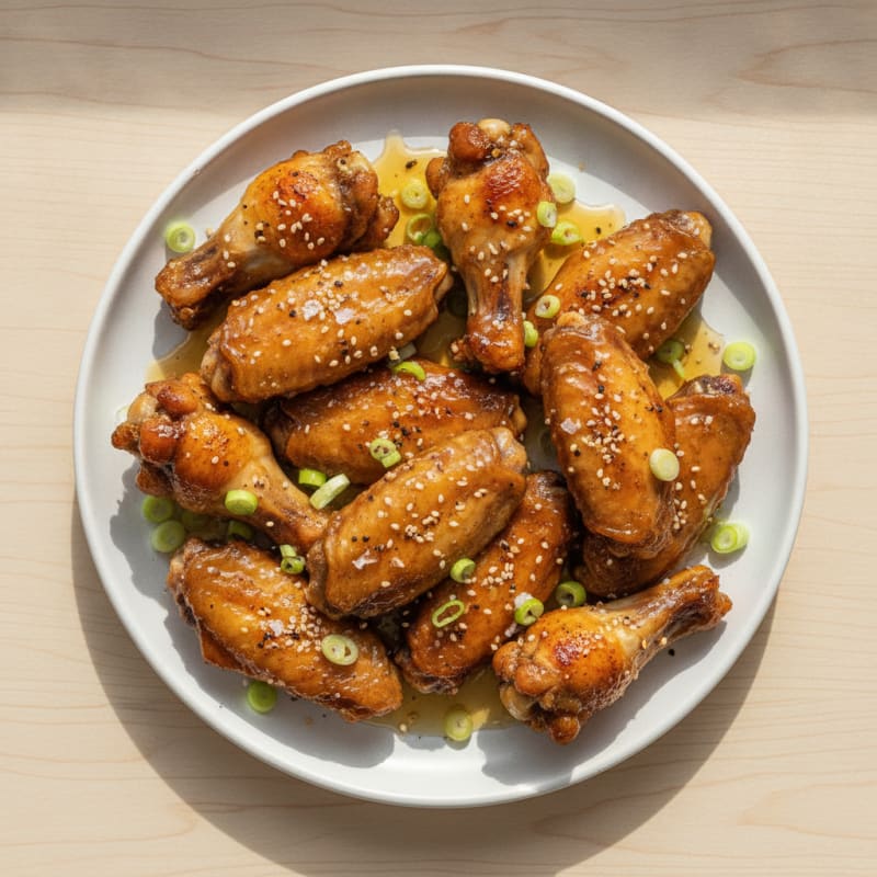 Sweet & Sticky Honey-Glazed Chicken Wings