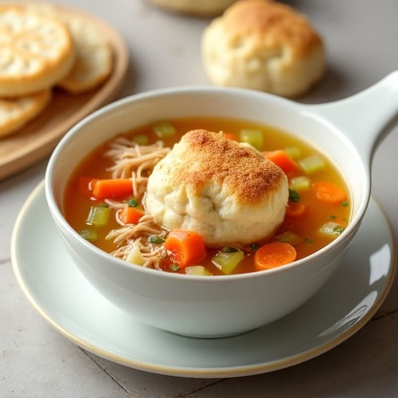 Wholesome Chicken and Fluffy Dumpling Soup