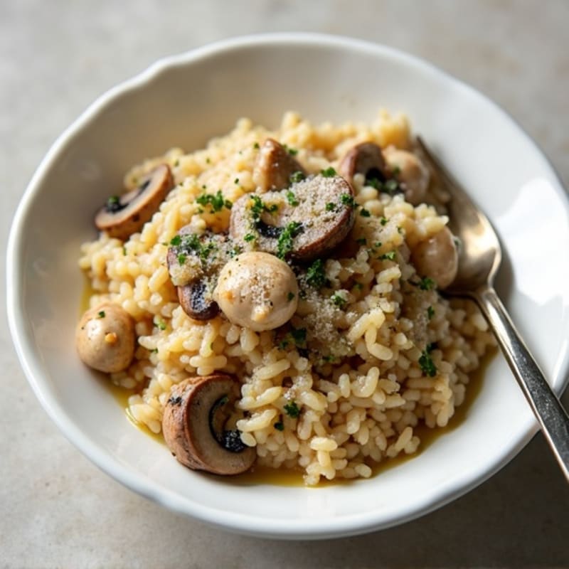 Healthy Creamy Mushroom Risotto
