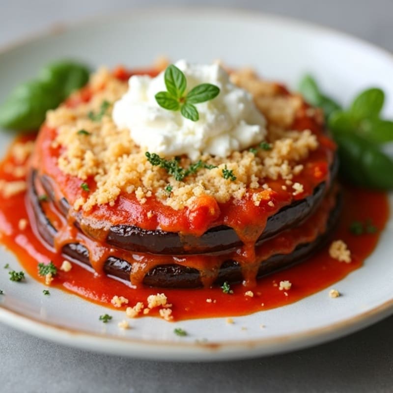 Healthy Baked Eggplant Parmesan