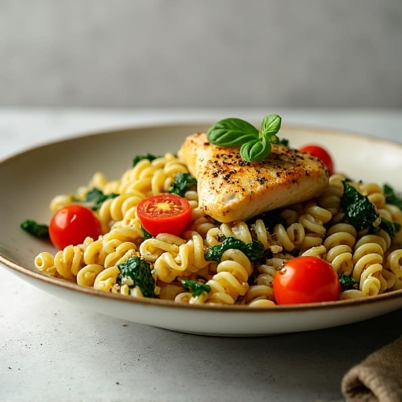 Chicken Pesto Whole Wheat Pasta