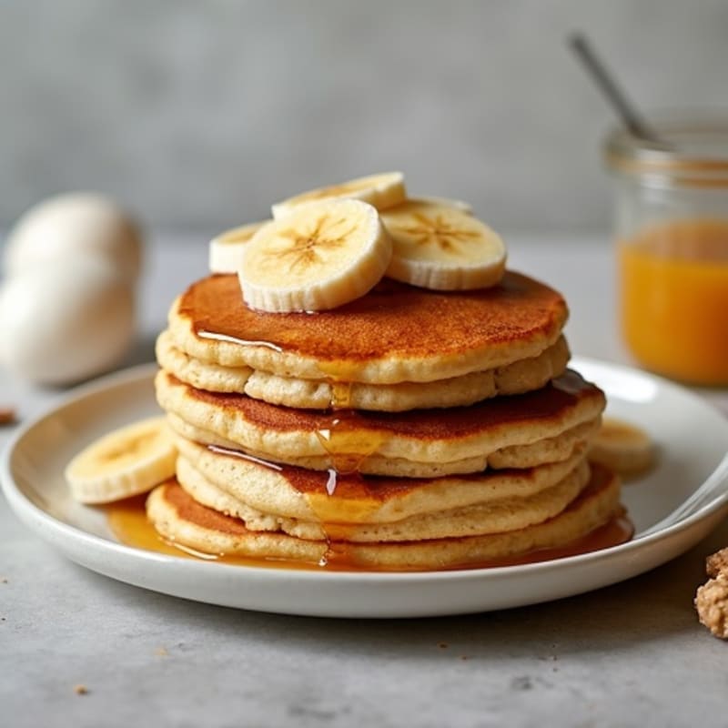 Fluffy Protein Pancakes with Warm Cinnamon Bananas