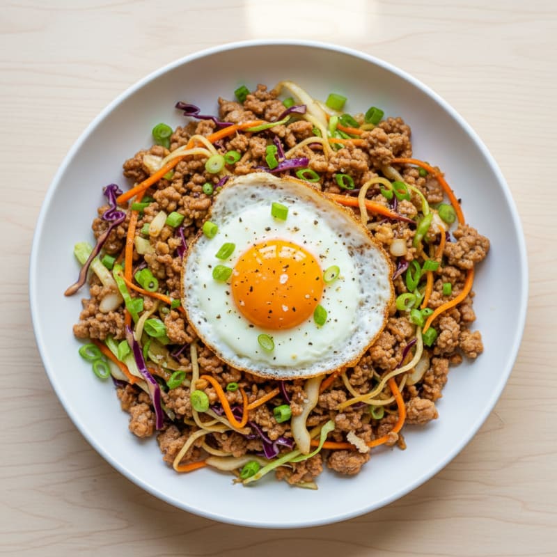 Savory Ground Pork with Ginger Glaze