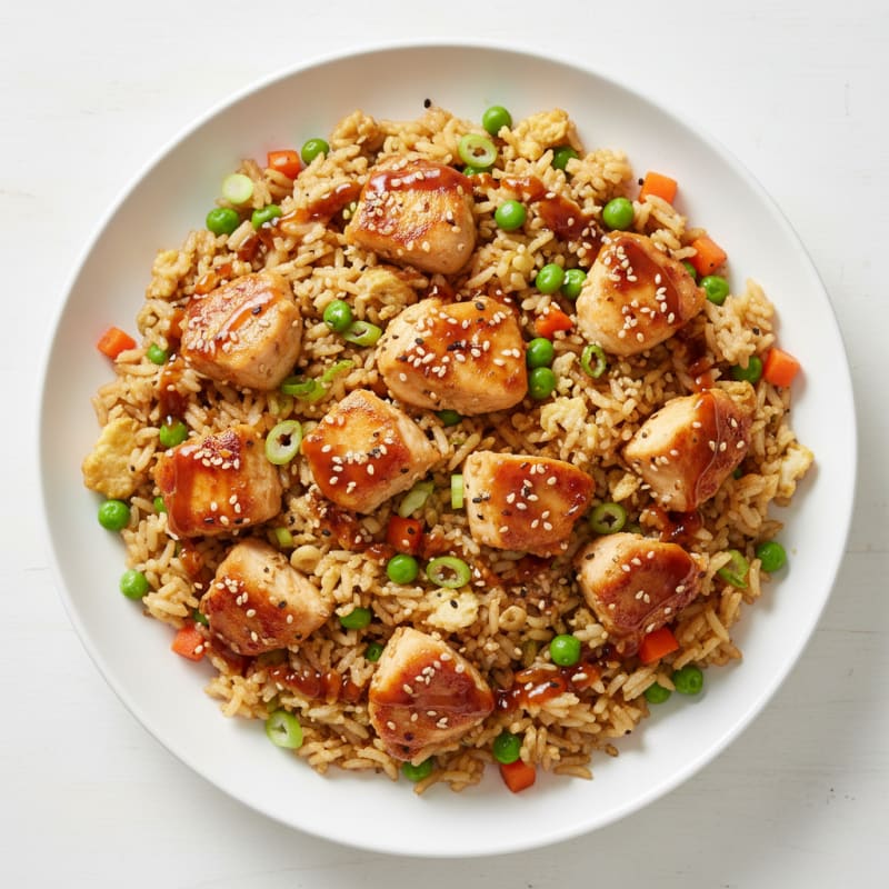 Crispy Sesame Chicken Fried Rice