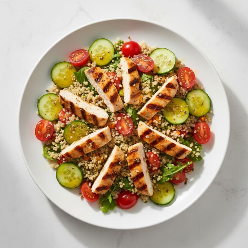 Grilled Chicken and Quinoa Salad with Lemon Vinaigrette